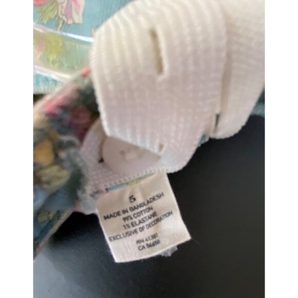 Ralph Lauren Girls Floral Printed Denim‎ Pants Jeans Size 5 Country Cute Western - Picture 7 of 8